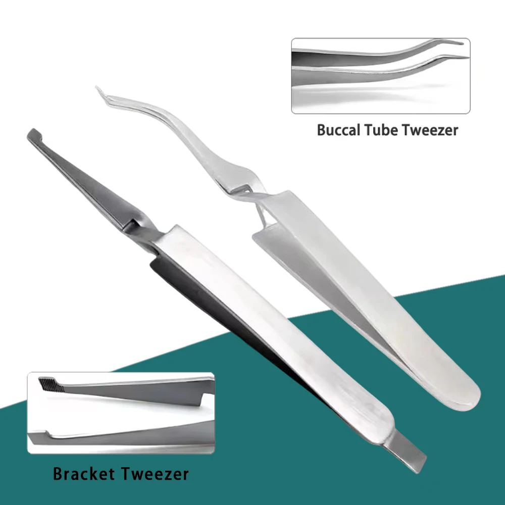 

Dental Orthodontic Tweezers for Occlusal Paper Posterior Buccal Tube Bonding and Ortho Bracket Placement Tools Set