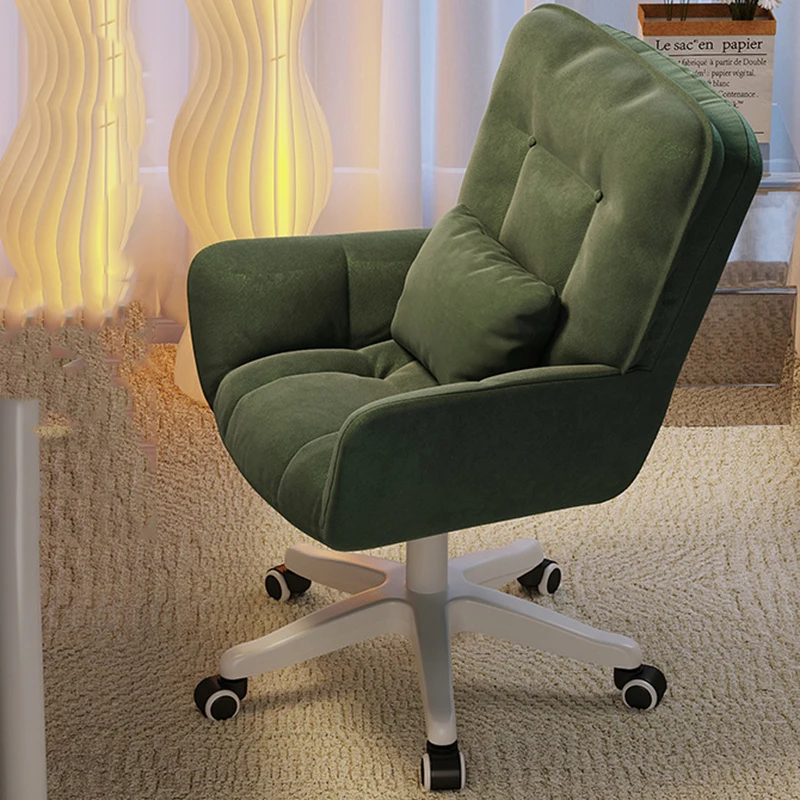 

Green Mobile Office Chair Accent Study Ergonomic Bedroom Office Chair Computer Executive Sillones Individual Room Furniture