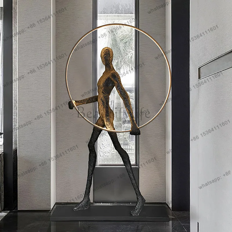 LS creative humanoid sculpture ornament landing hotel public places abstract art ornament household light luxury