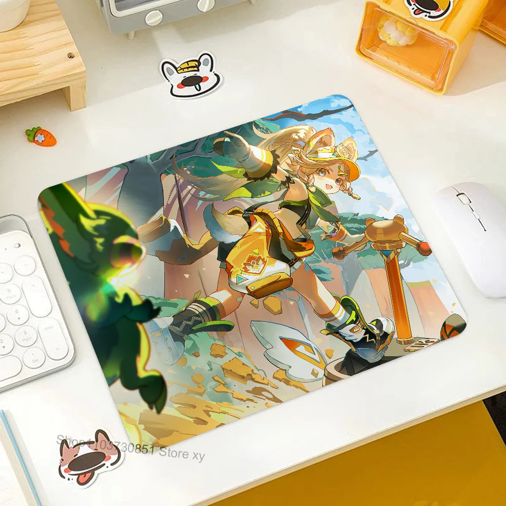 

Kachina Genshin Impact Mousepad RGB Small Size Gaming Mouse Pad With LED Light Desk Mat Super Smooth Non-slip Rubber Bottom