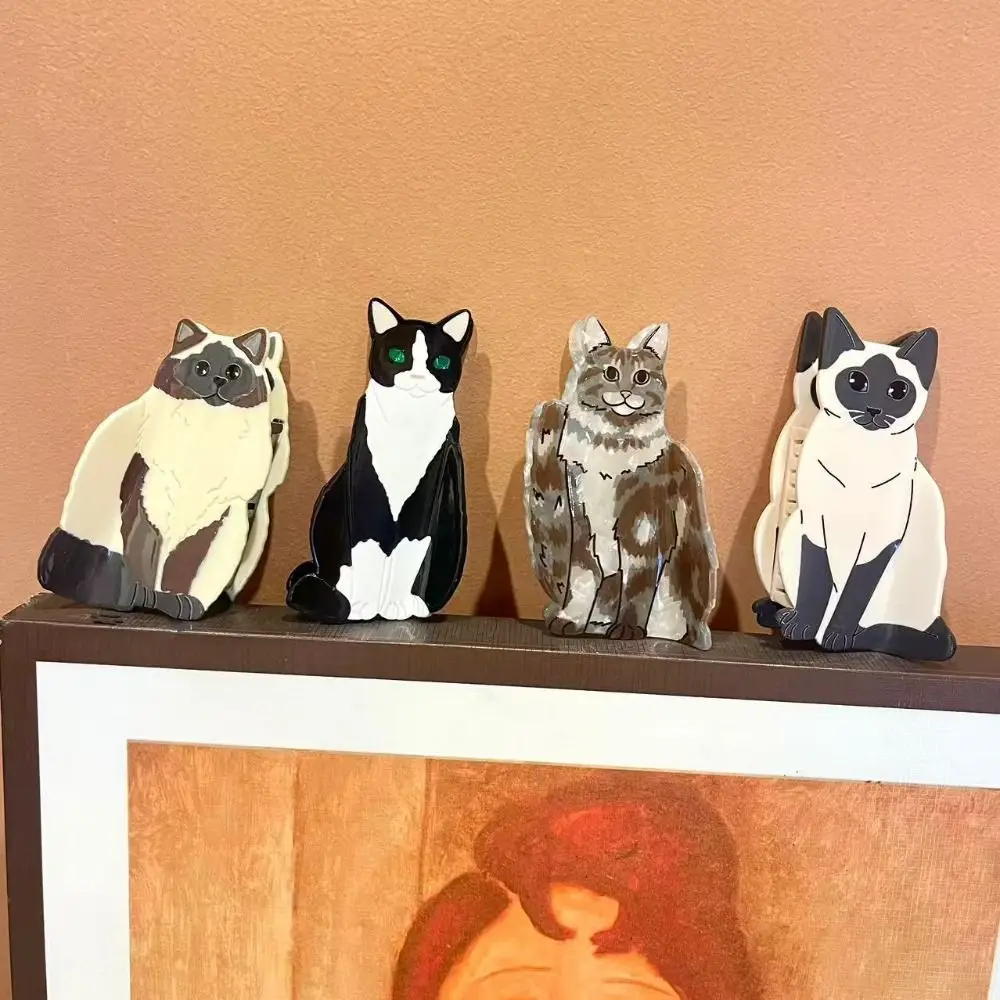 

Креативная уксусная кислота, ацетат, кошачья шерсть, коготь, заколка для волос с мультяшными животными, заколка для волос, аксессуары для волос, заколка в виде акулы для девочек