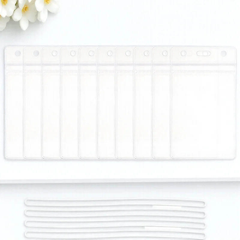 

10 шт., держатель для багажной бирки из ПВХ, прозрачный многоразовый чехол для багажной сумки, держатель для бейджа, необходимая бирка для багажа