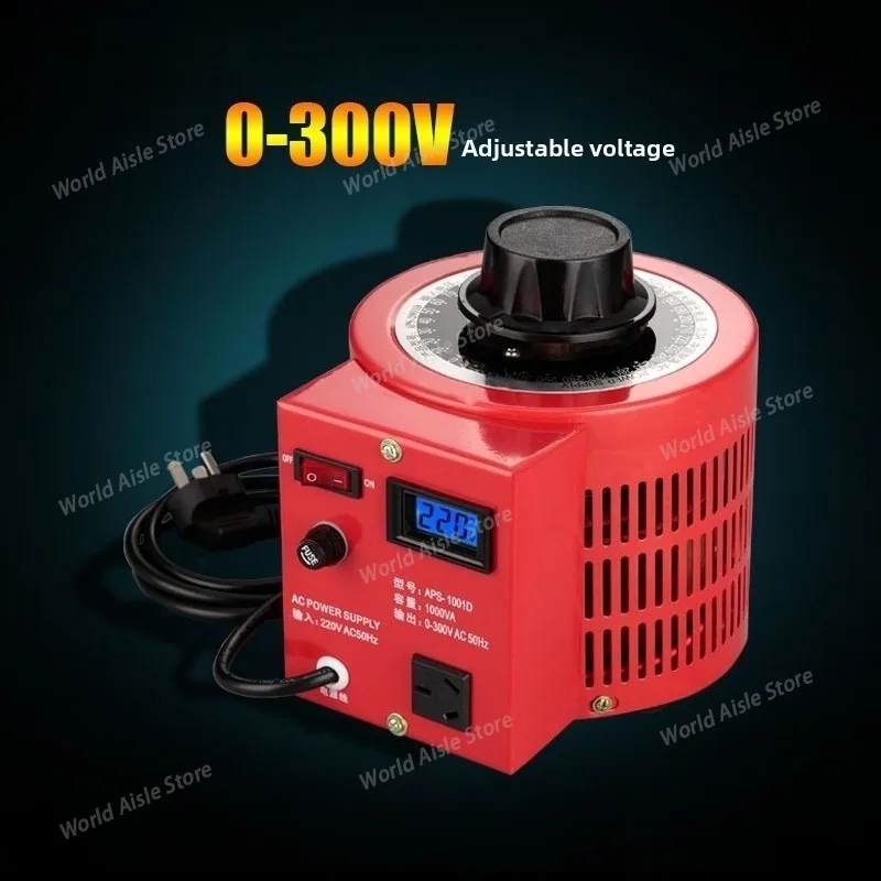 Single-phase Voltage Regulator 1000W Input 220v Adjustable 0-300V AC Step-up and Step-down Power Supply 1KVA