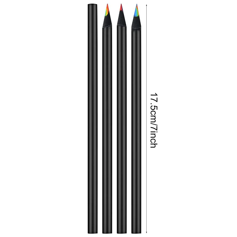 4PCS 7 Colors Concentric Gradient Colorful Pencil Crayons Colored Pencil Set Creative Kawaii Stationery Art Painting Drawing Pen