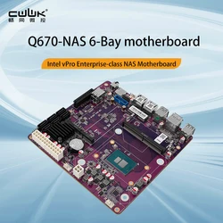 CWWK-I3-N305 N100 de 12ª generación, 2 x Intel I226-V, placa base NAS de 2,5G, 6 x SATA3.0, enrutador suave de 6 discos, 1 x DDR5, cortafuegos de 4800MHZ