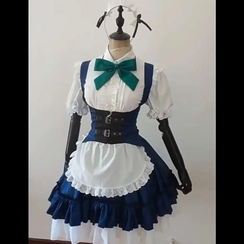 

Izayoi Sakuya Cosplay Costume Touhou Project Uniform Outfits Full Set for Women Girls Halloween Carnival Fancy Suits