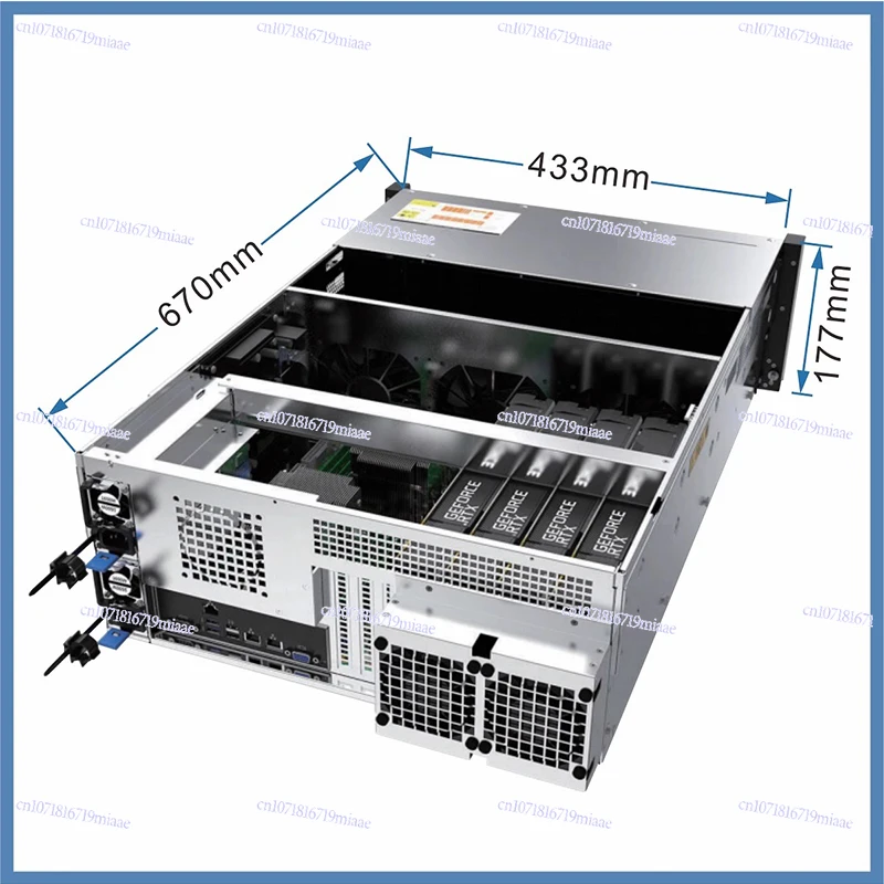 هيكل خادم وحدة معالجة الرسومات RMC4104G-670-HS 4U، يدعم AMD X12DPG-QT6