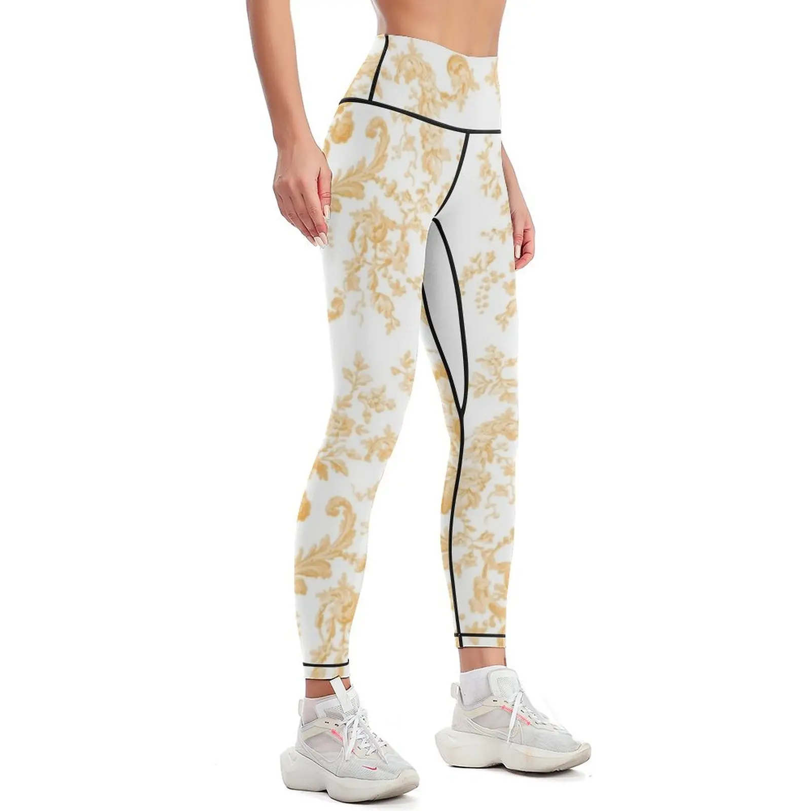 French Rococo Faded Roses citrus 1 Leggings Female legging pants sporty woman gym Womens Leggings