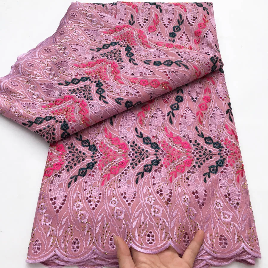 

Nigerian Swiss Voile Lace Fabric 2025 African Lace Fabric High Quality Embroidered Cotton French Wedding Dress for Women A4332