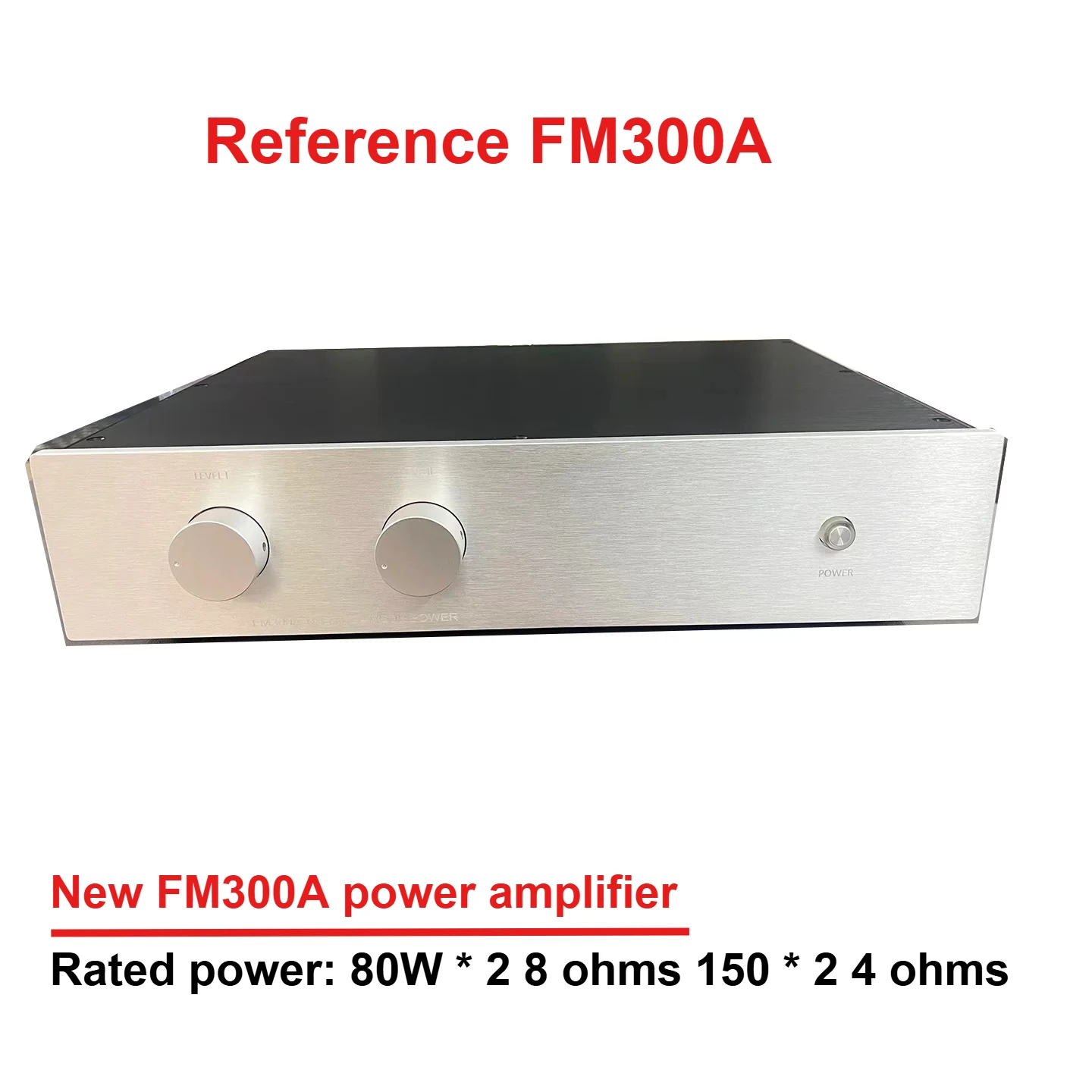 Reference FM300A circuit fever-grade high-power 80W*2 power amplifier all-aluminum chassis can push bookshelf floor speakers