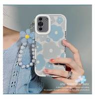 Blue Pink Flower Cute Bear 3D Pendant Tpu Case For OnePlus 9 10 Pro 11 9R 10R 9RT 8T 10T 11R Nord 2 20 N200 ACE 2 SE 2V 5G Cover