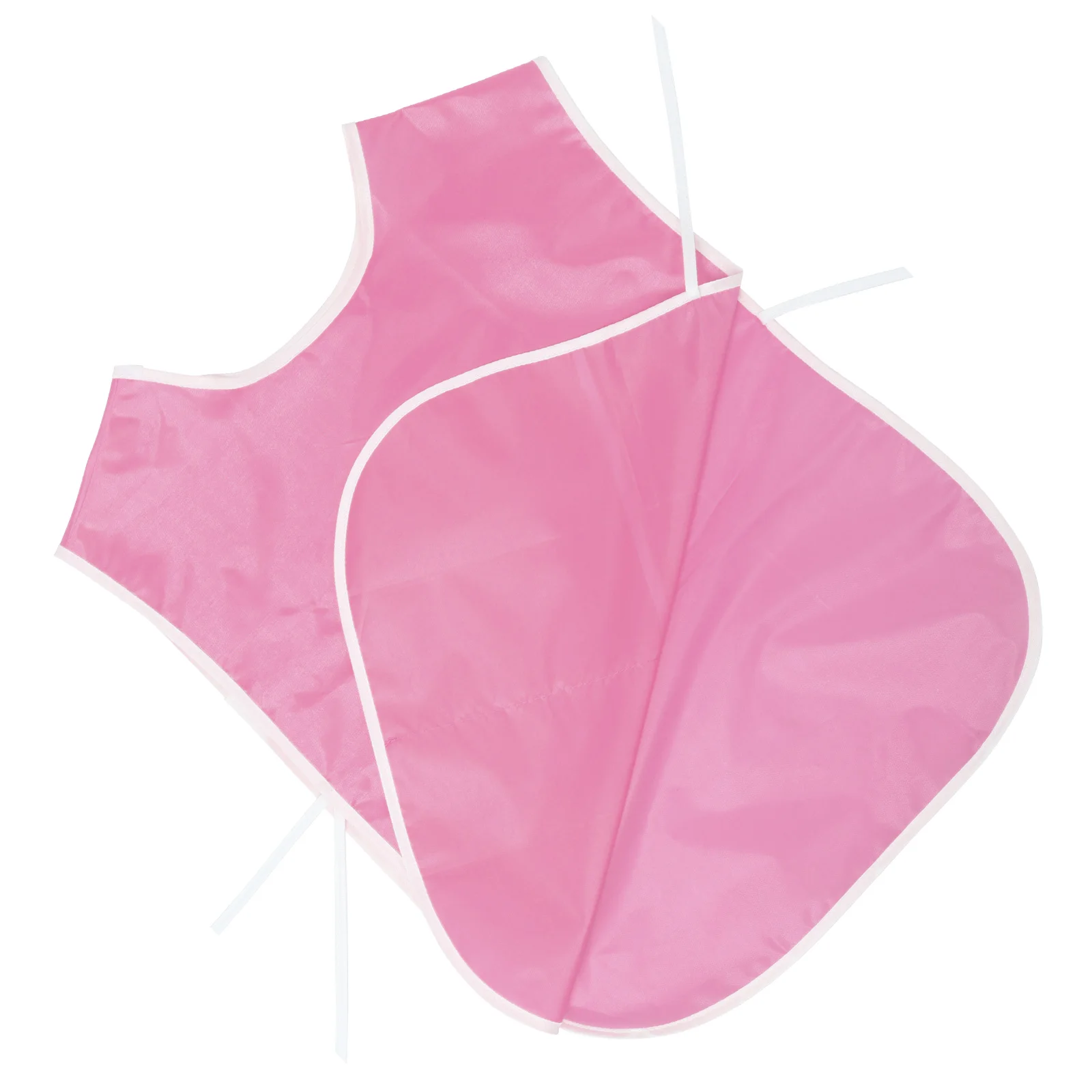 

1Pcs Waterproof Baby Feeding Bib Pure Color Nylon Cloth Baby Smock Pocket Dirt Resistant Infant Feeding Apron Kindergarten