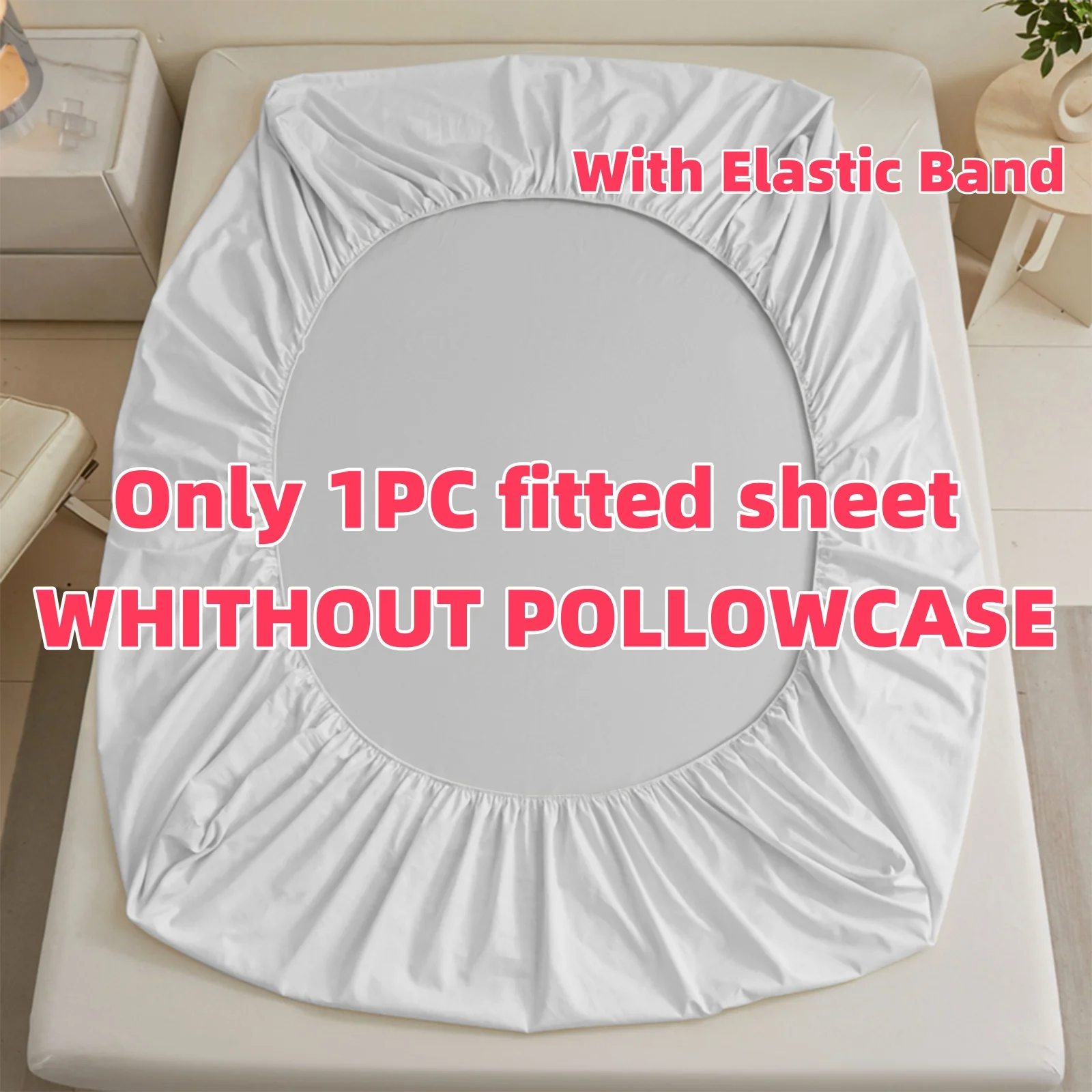 Custom Fitted Sheet Upload Photo Personalized Bed Sheet for Home Decor Customized DIY Bed Cover With Elastic Band, No Pillowcase