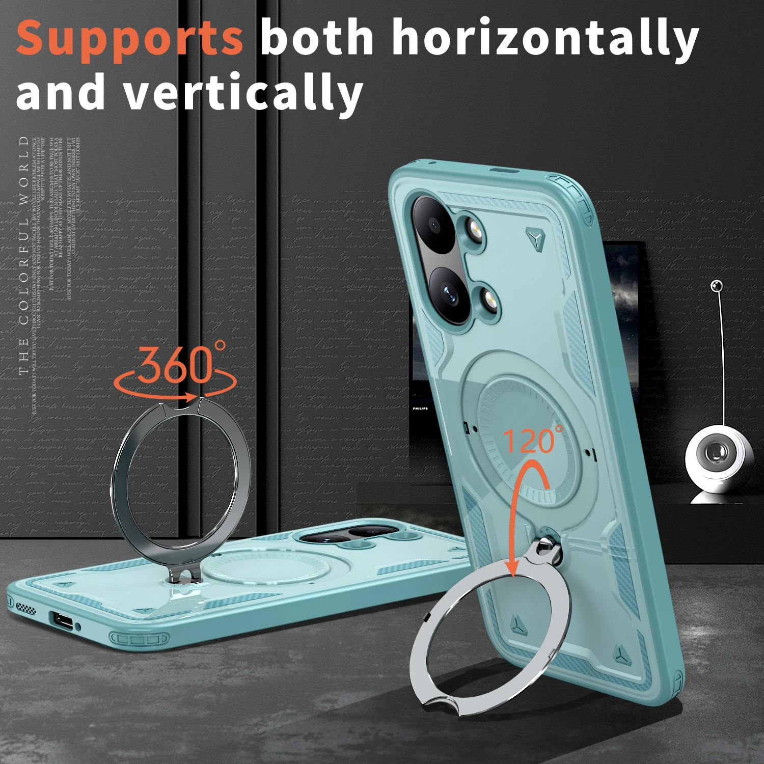 For Xiaomi Poco X8 Pro Max X7 X6 Pro Poco C71 C85 C75 C65 C55 Shockproof Phone Case 360° Rotating Magnetic Stand Tough Covers