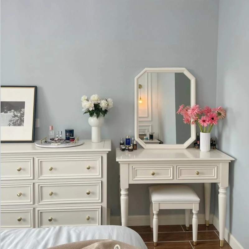 

Американский туалетный столик с зеркалом и хранением, современный компьютерный стол для спальни, органайзер для косметики, мебель для дома