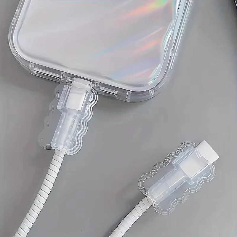 

10pcs Data Cable Protector Sleeves Anti-Breakage Cord Saver Mobile Phone Accessory Flexible Cord Management for School and Home