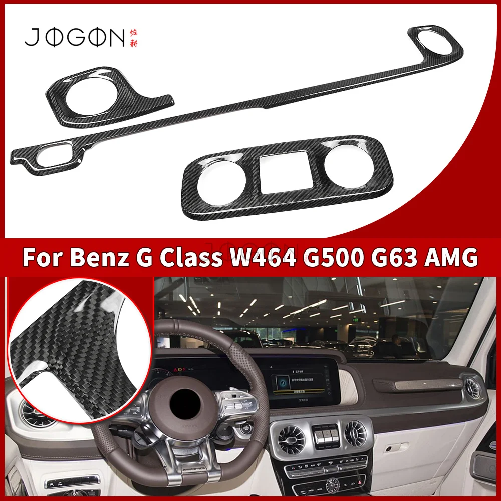 

For Benz G Class W464 G550 G63 AMG 2019-2024 Interior Dashboard Vent Trim Kit Real Carbon Fiber