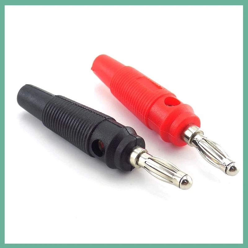 2pcs 4mm Banana Plug Audio Connectors Binding Post 4mm Banana Jack Plug For Cable Terminals DIY Connectors E3
