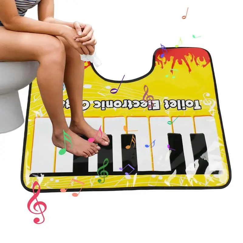 Piano Floor Mat Toilet Funny Toilet Piano Mat Gags & Practical Joke Toys For Boys Girls Kid For Toilet Bathroom Dorm Apartment