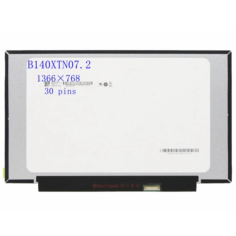 Matriks Layar Lcd Led Laptop 14.0 Inci B140XTN07.2 1366*768 EDP 30 Pin Pengganti Panel