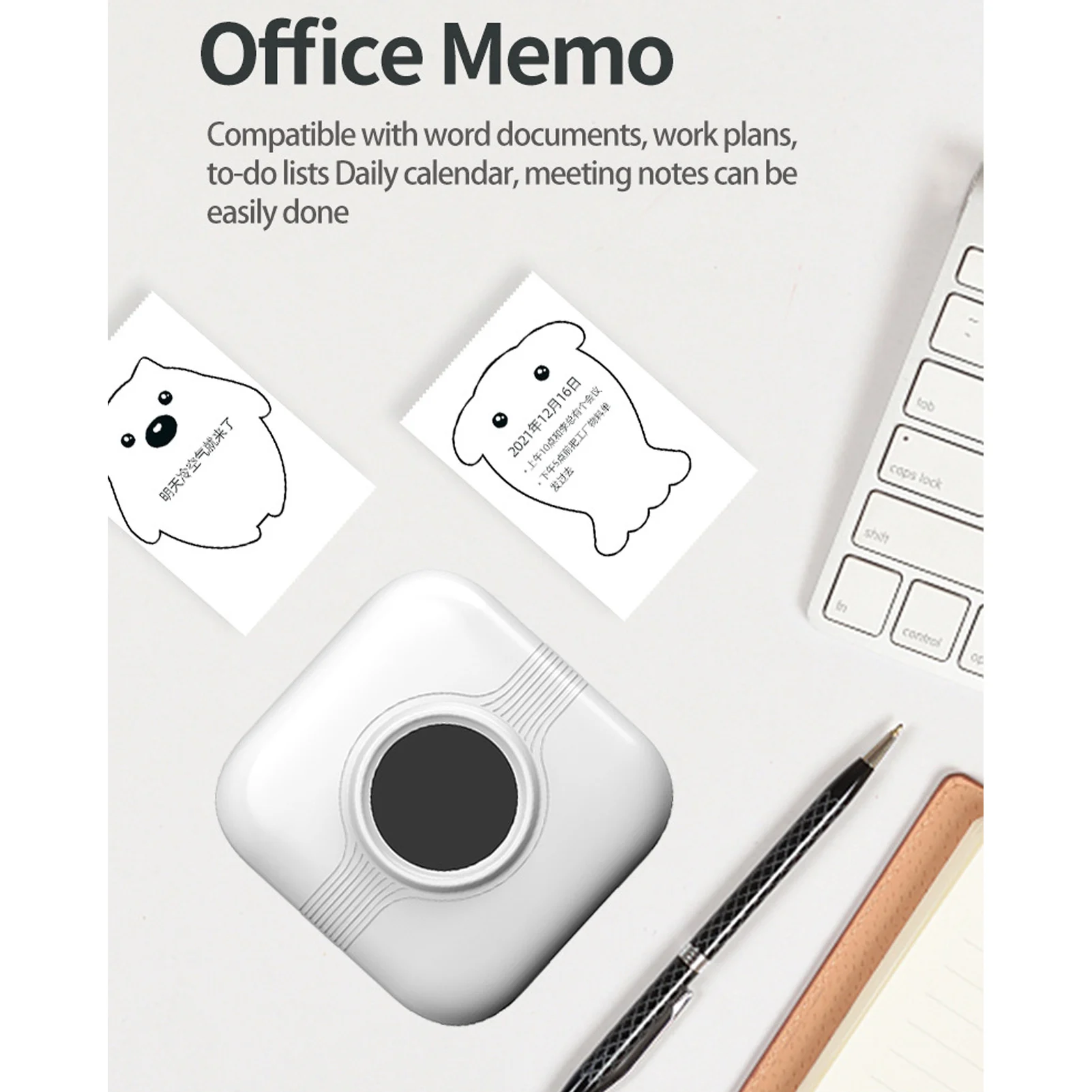 طابعة A33 بدون حبر طابعة حرارية محمولة 1000 مللي أمبير في الساعة من النوع C طابعة هاتف بلوتوث بدون حبر لملاحظات صور المجلات