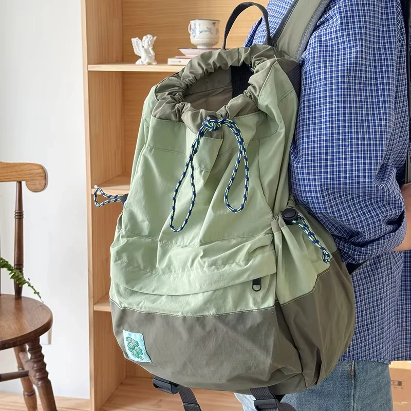

2025 New Foldable Backpack Large Capacity Nylon Double Shoulder Sports Knapsack Mountaineering Lightweight Travel Bag