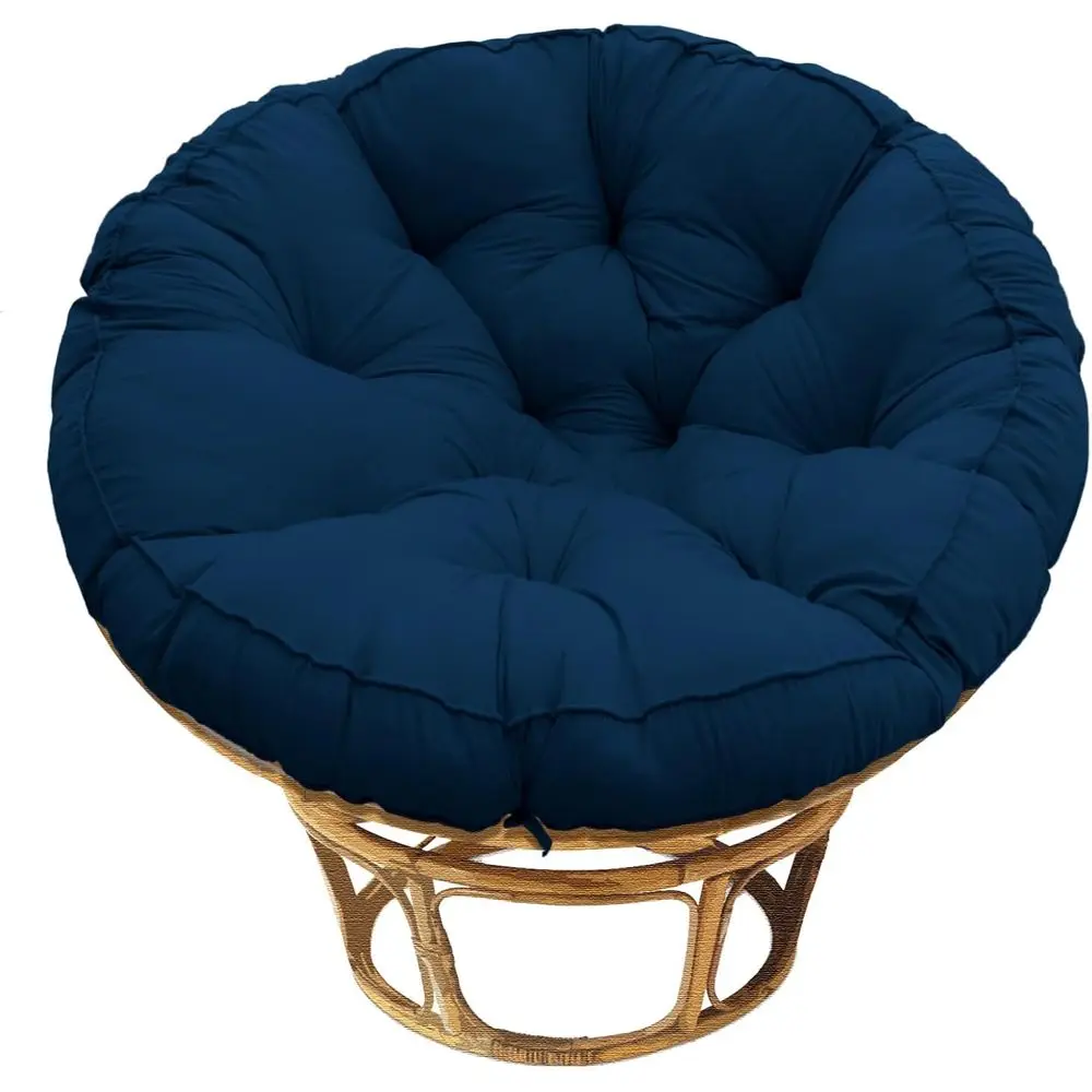 

Подушка для стула, Только подушка Papasan, подушка Papasan 52-дюймовая, утолщенная круглая подушка с наддувом (темно-синяя, 52 дюйма)