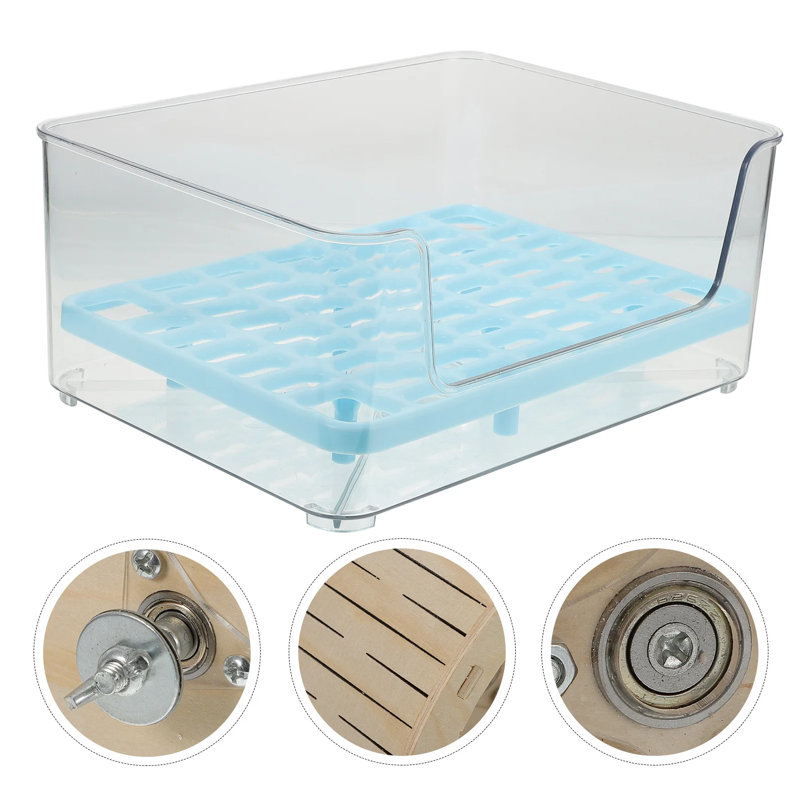 

Small Pet Toilet Transparent Plastic Rabbit Litter Box For Hamster Guinea Pig Bunny Rat Chinchilla Pet Supply Lightweight