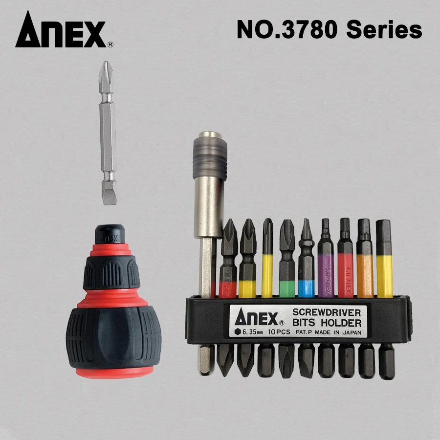 ANEX Screwdriver Handle with Bit Set 1/4\