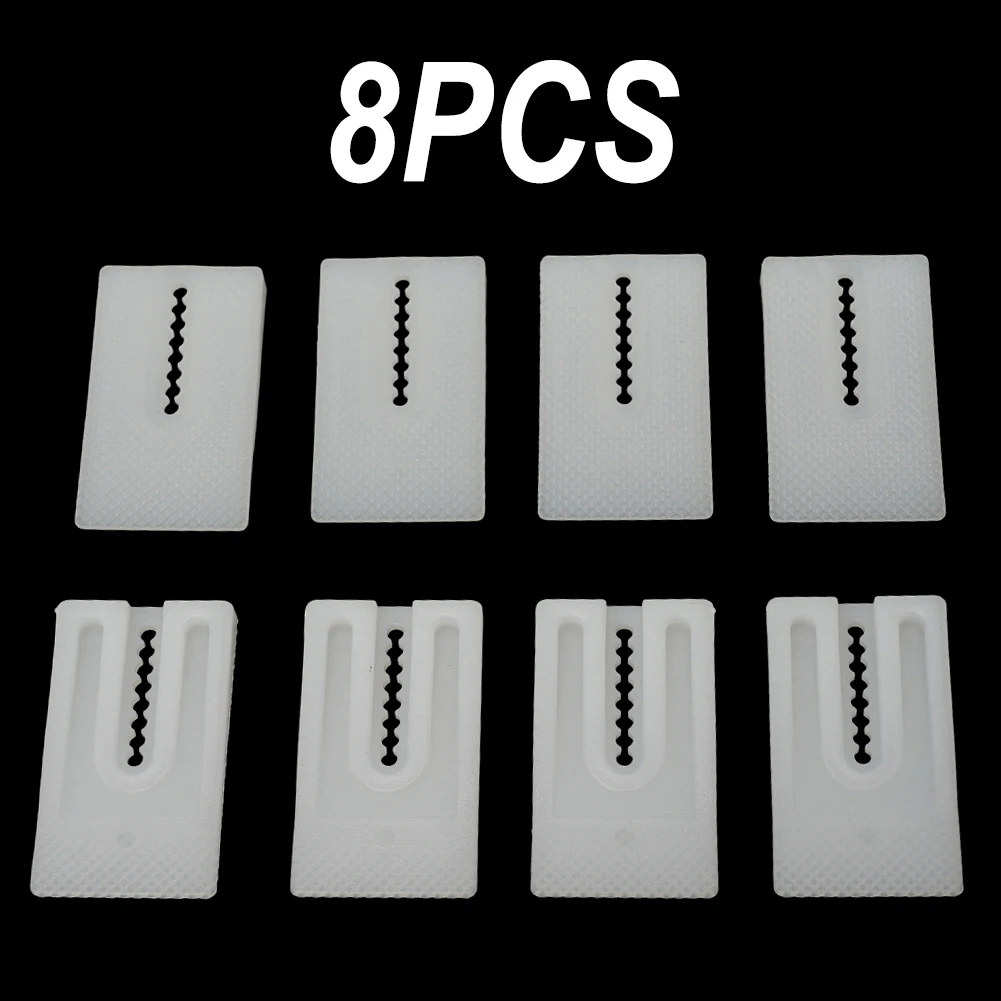 For Furniture Cabinets Tables Leveling Shims 8pcs Toilet Shims Multi-Purpose High-quality Soft Plastic Transparent White