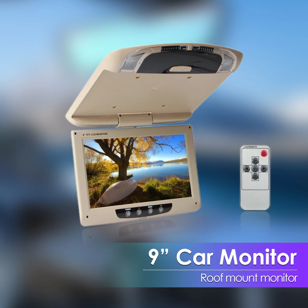 KUNFINE 9 Zoll Auto-Dachmonitor LCD Klappbildschirm Overhead-Multimedia-Video Deckenmontage-Display – Detail 2