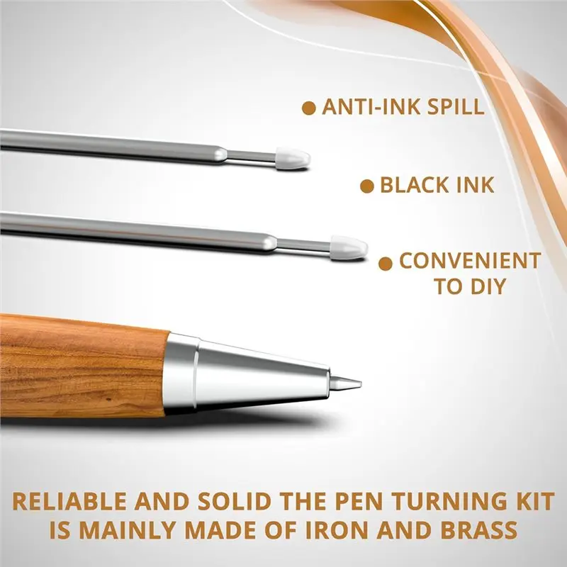 A53Q-For Woodturning Pen Kit 10 Pack 20 Pieces-Hardwood Turning Blank-Slimline Pen Tools For DIY Copier