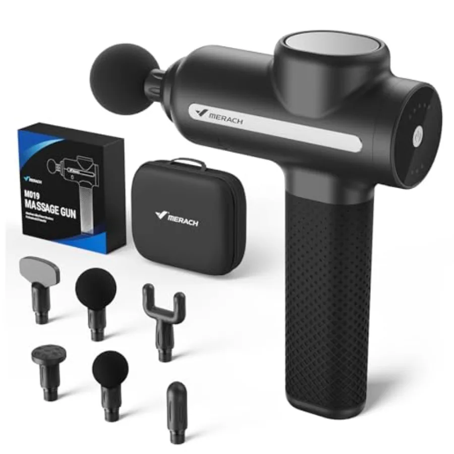 

Pro-Grade Massage Gun Quiet Massage Gun Deep Tissues 12MM Percussion Massager Tools for Muscles/Shoulders/Legs/Body Pain Relief