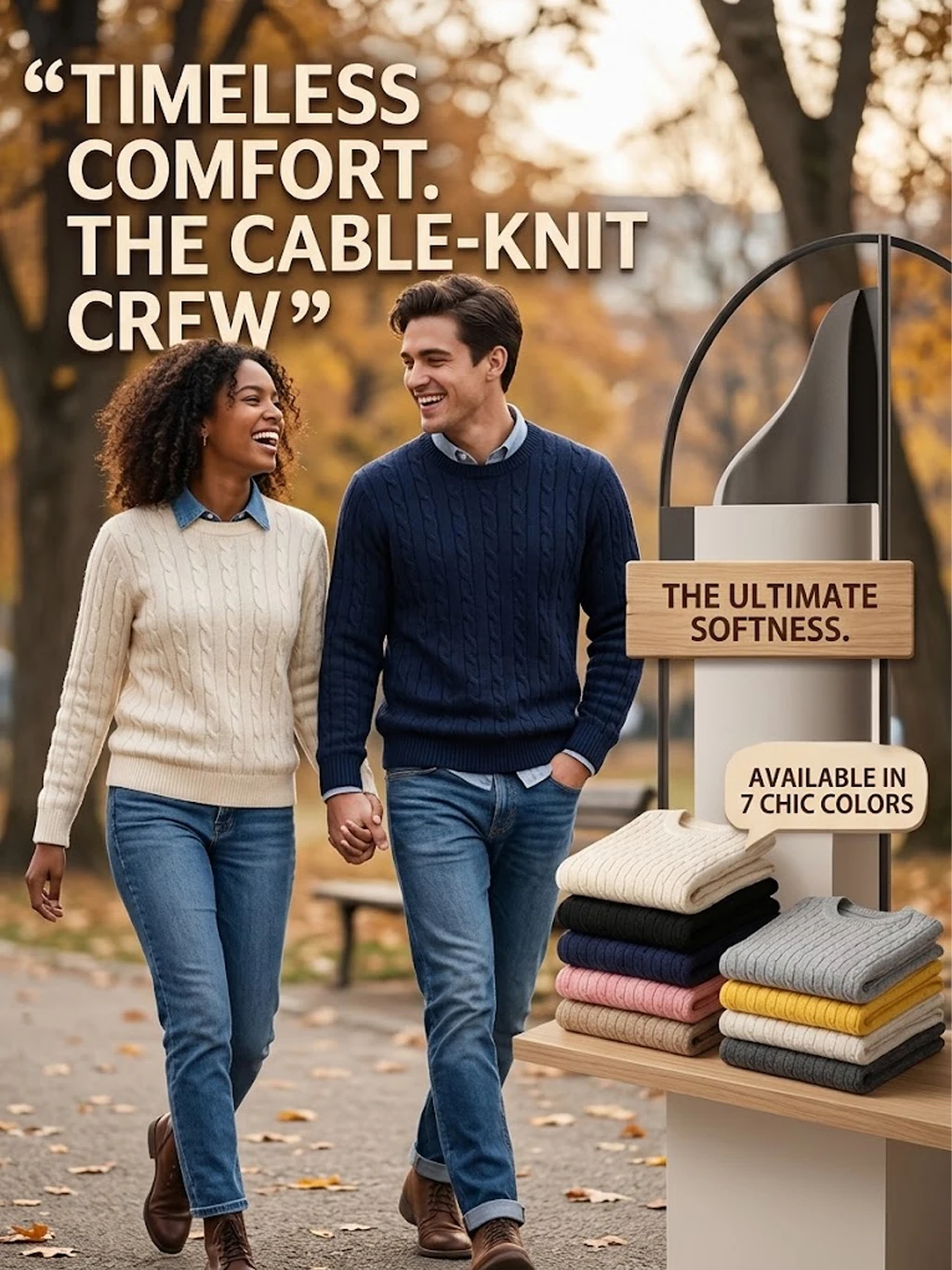 Neue Herbst-Pullover mit Zopfmuster, weiche Rundhals-Langarm-Strickpullover, warme Thermo-Pullover, Oberteile, Winterbekleidung, Mäntel – Detail 1
