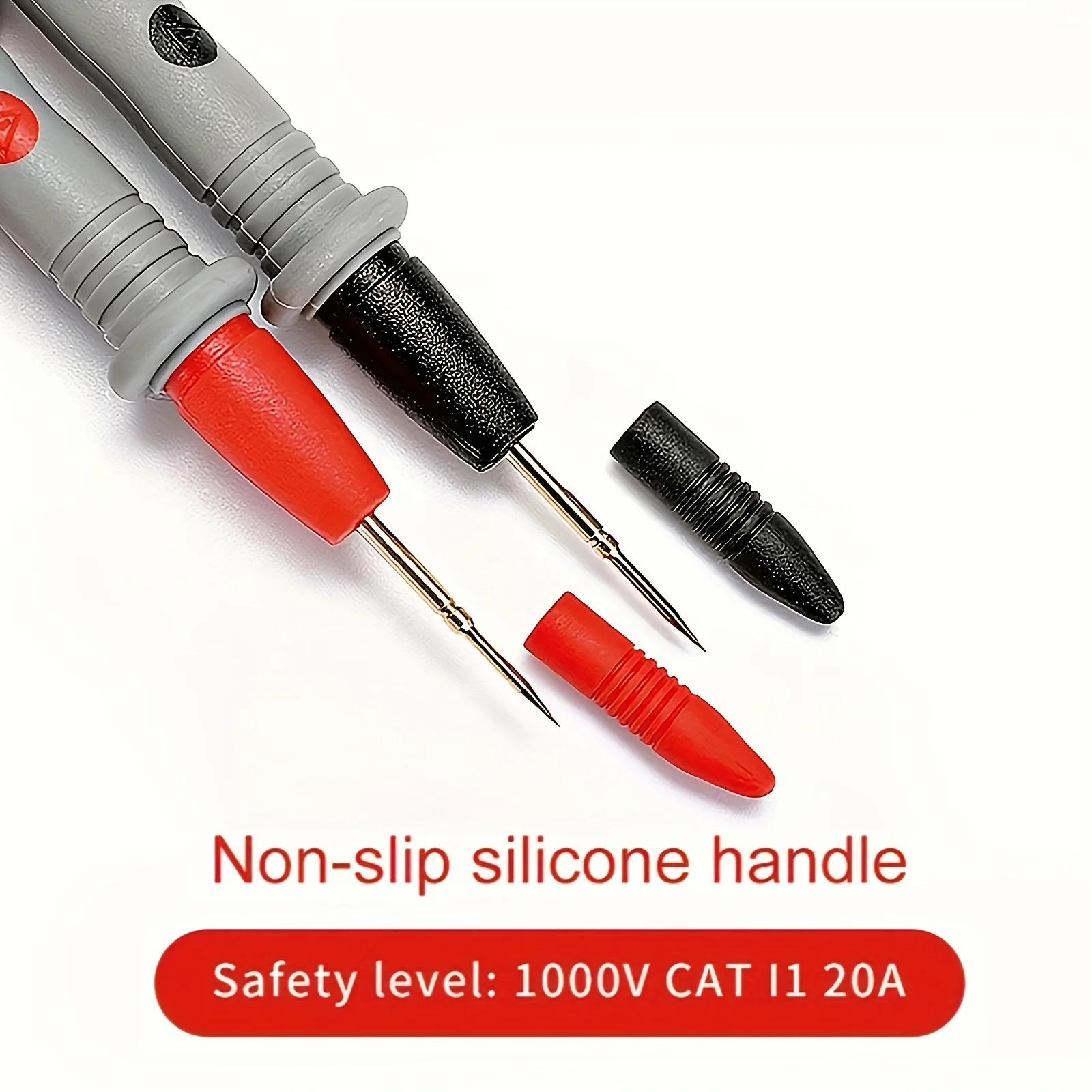 1 คู่ซิลิโคนสีแดงมัลติมิเตอร์ทดสอบชุดสายเคเบิล,20A 1000V ไฟฟ้า Probe สาย, ใช้งานร่วมกับมัลติมิเตอร์ 99%
