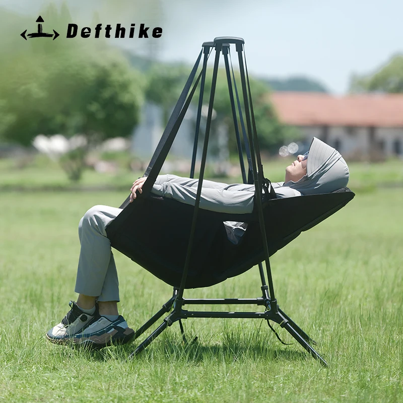 Di Feike 야외 캠핑 접이식 스윙 의자 파티오 발코니 레저 흔들 의자