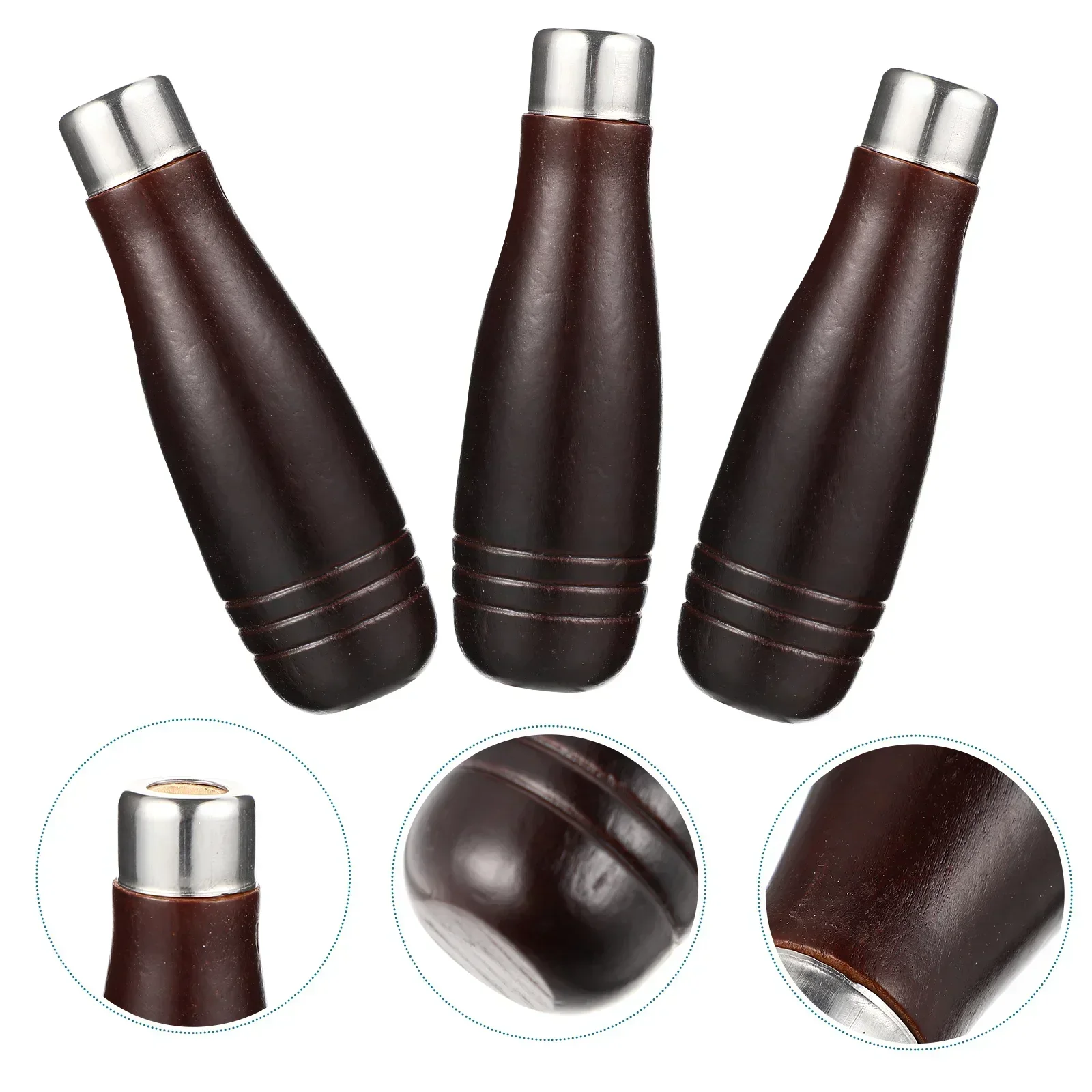 File Rasp Iron Replacement Handles 3 Wood Metal Parts Wooden Accessory Grip Replace Comfortable Pcs Wooden