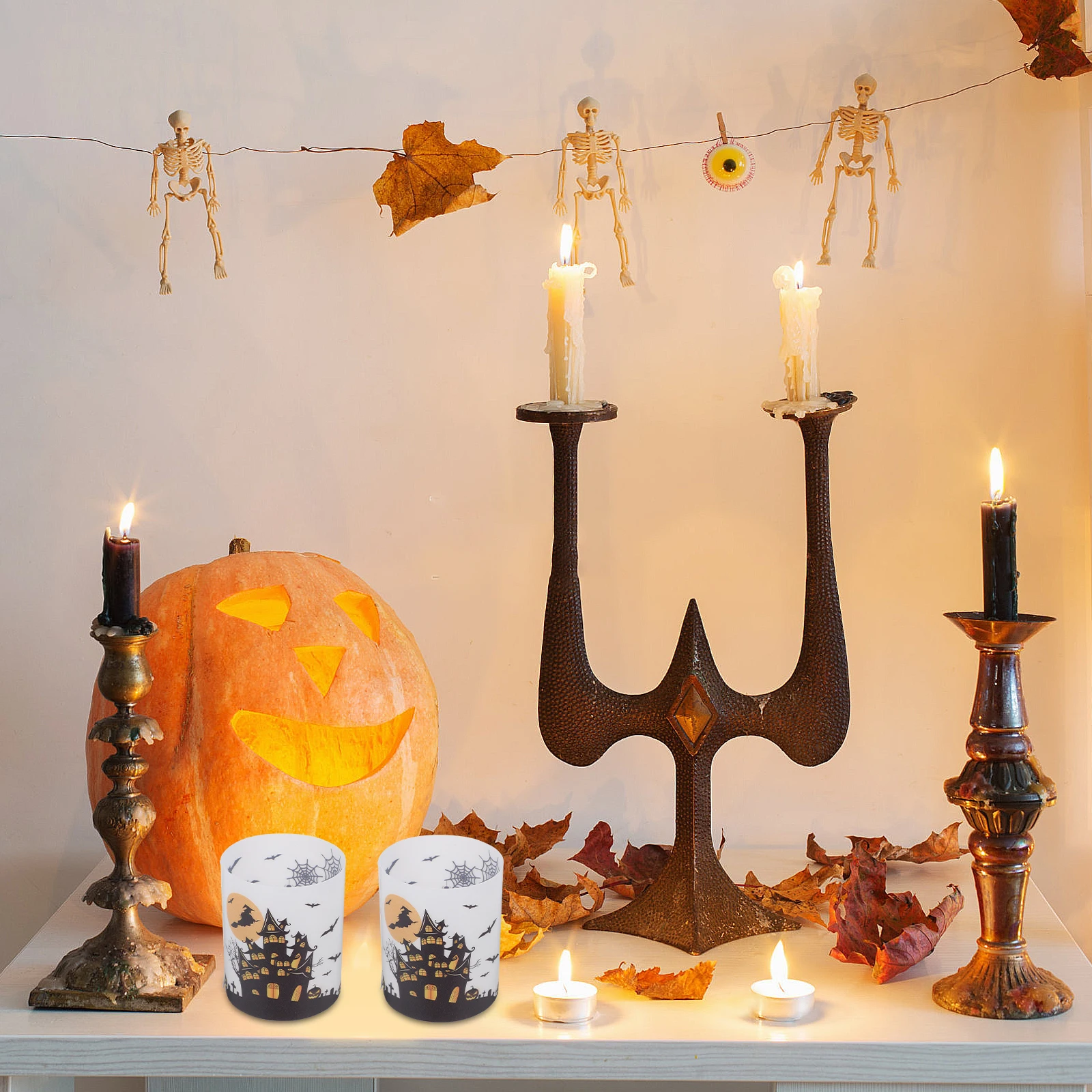 

8Pcs Cover Plastic Open Ended Tube Shades Simple Design Easy Operation Romantic Home Decoration Supplies