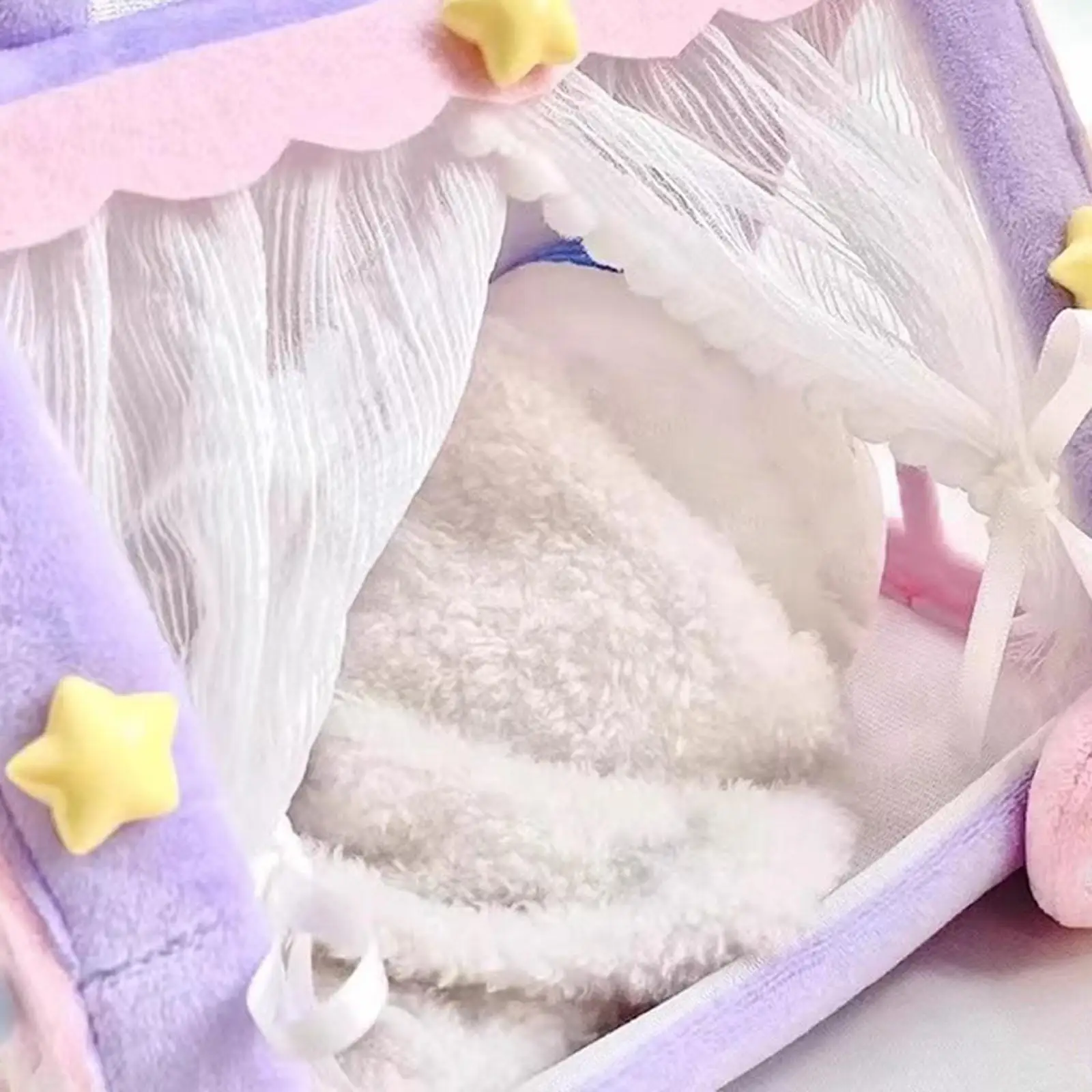 Cama de tienda de muñecas, accesorios para casa de muñecas, lindo portátil, figura cómoda, cama para dormir, muebles en miniatura