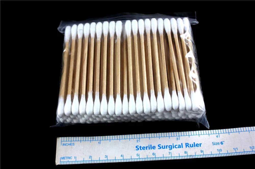 500pcs/ 5 Pack Double Head Cotton Swab Women Makeup Cotton Buds Tip For Medical Wood Sticks Nose Ears Cleaning Health Care Tools