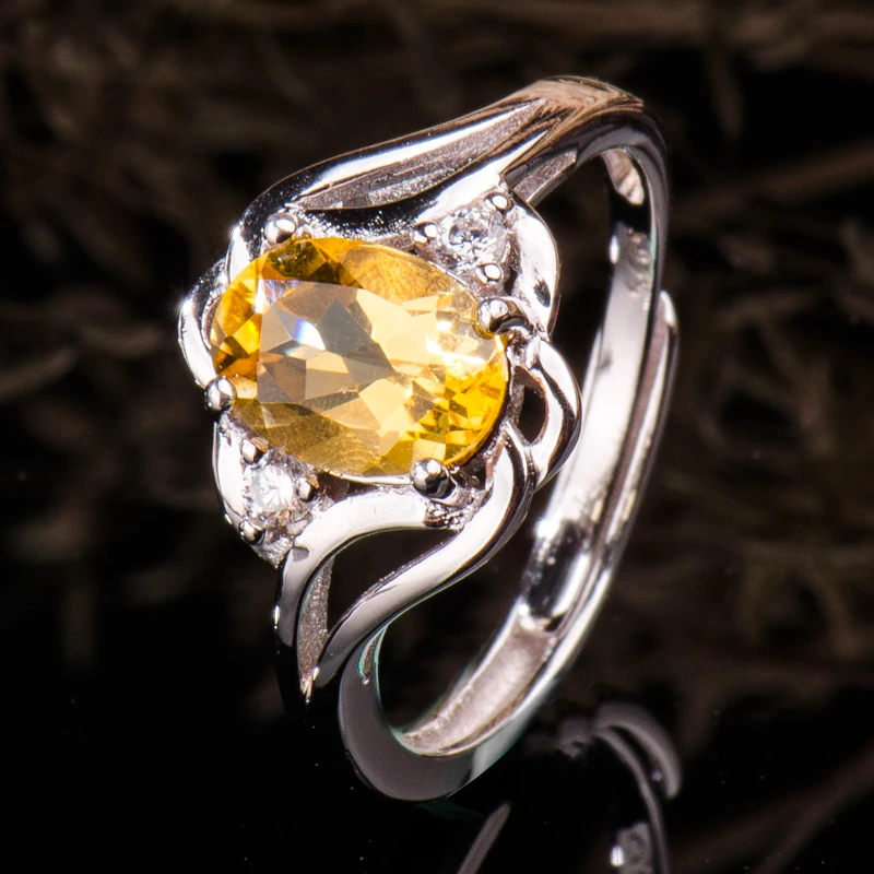 

925 Silver Crystal Ring, Suitable for Women, Women's Rings, Adjustable, Elegant, Fashionable, Luxurious, Temperament, High-End