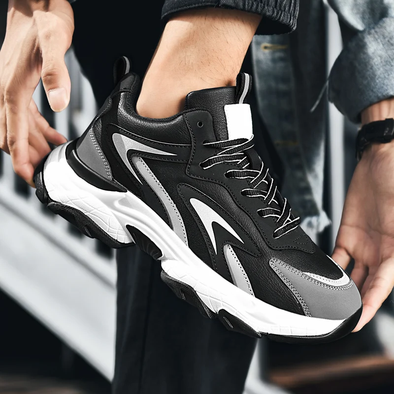남성 신발 2025년 신상 봄가을 운동화, 내구성과 경량성을 겸비한 러닝화, 청소년 및 중학생을 위한 통기성 좋은 신발