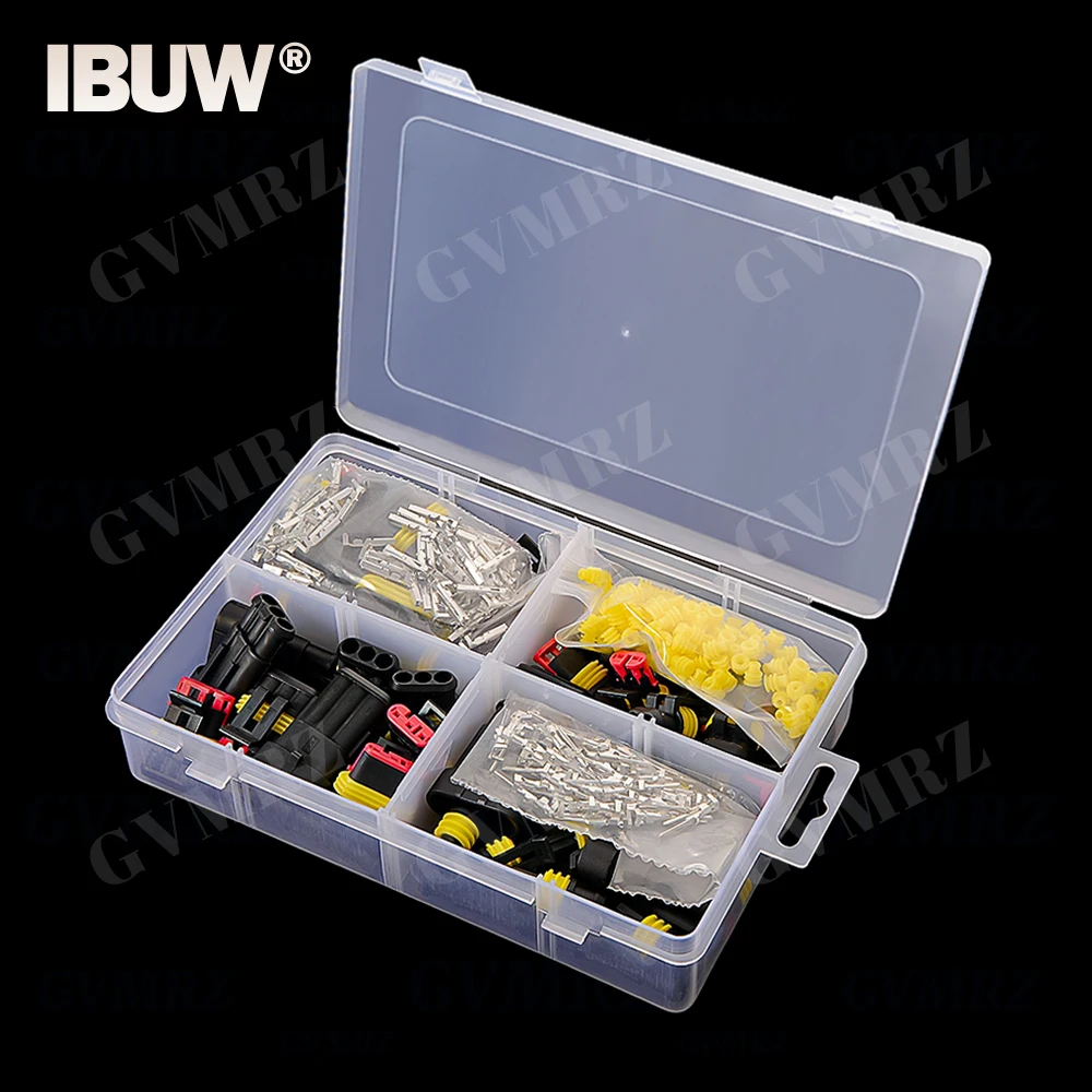 

352PCS/box HID Waterproof Connectors 1/2/3/4 Pin Car Electrical Electri Wire Connector Plug Truck Harness