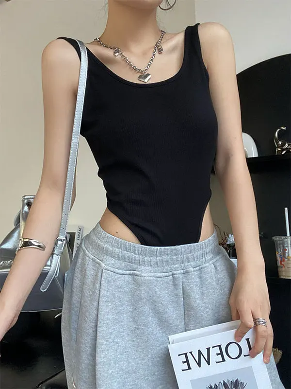 Bla U-Ne-Piece Mujer Verano Sexy Csole Diseño Slim Fit Ele Top Ropa interior Viajes Pantalones de tubo recto ort