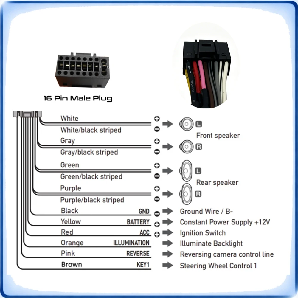 Car Accessories 16-Pin to 24-Pin Radio Wiring Harness with CANBUS Decoder Box for Mazda CX-7 CX-9 Stereo