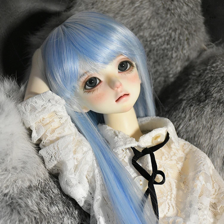 D04-P124 الأطفال اليدوية لعبة 1/3 1/4 1/6 SSDF دمية BJD/SD دمية شعر مستعار أسود العتيقة نمط الشعر الطويل 1 قطعة