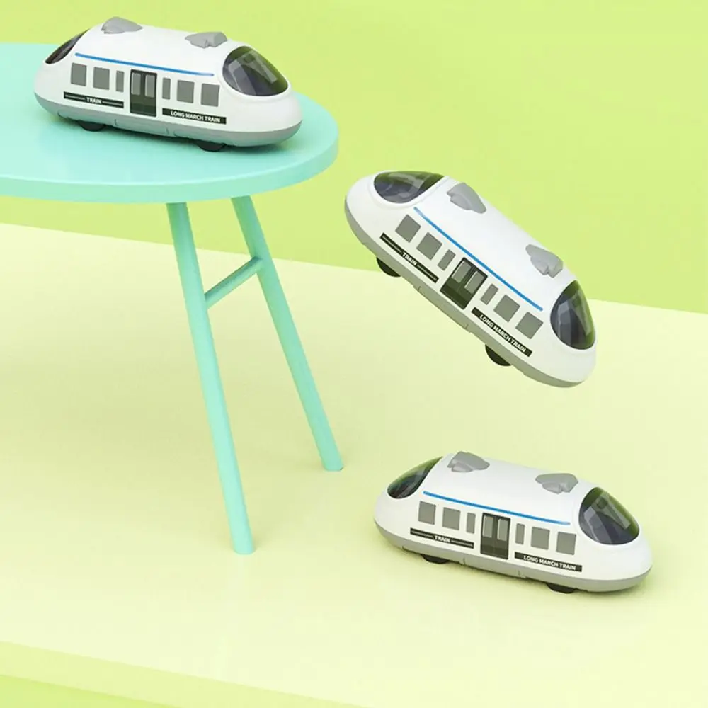 

Cute Plastic Double-pull High Speed Train Toy Color Cognition Cartoon Inertia Car Toys Animal Pattern Children Model Toy