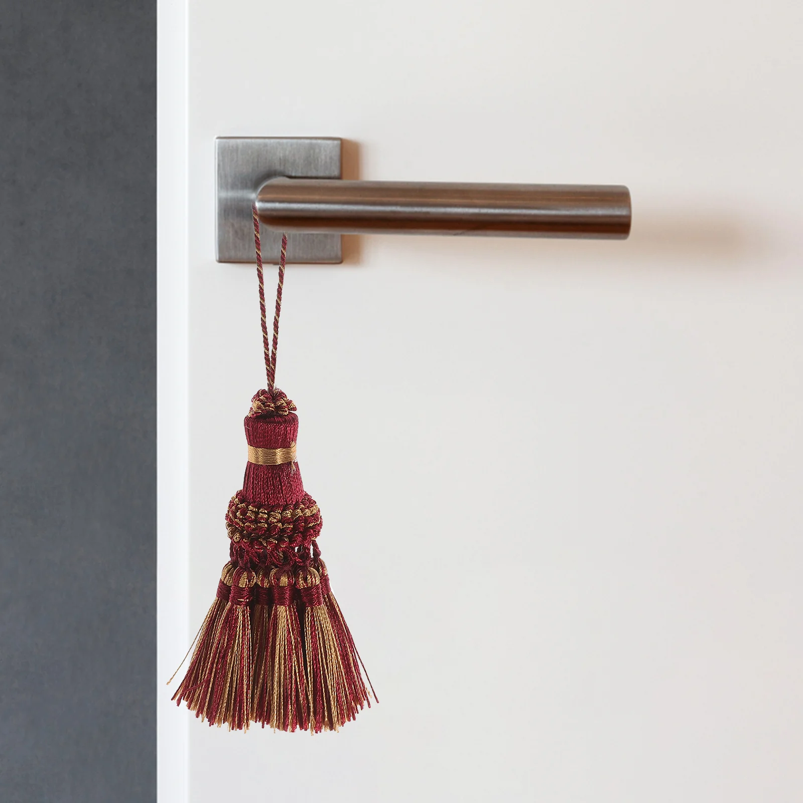 2 قطعة شرابات الستار الزخرفية تقليم البوليستر أنيقة شرابة قلادة ل ديكور المنزل نافذة الملحقات #2