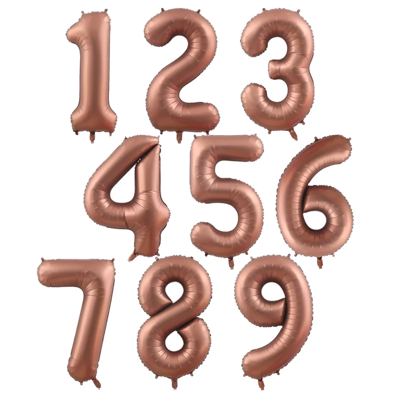 7 Stück süße Capybara Daisy Ballon 32 Zoll Retro Karamell Nummer 1-9 Luftballons Set Geburtstag Party Supplies festliche Dekoration – Detail 3