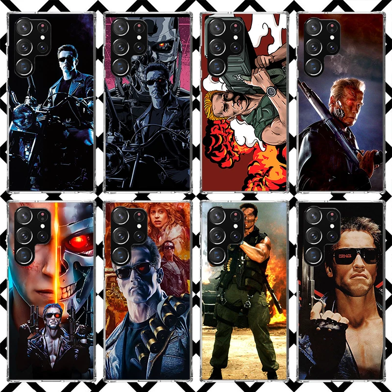 Funda de teléfono Arnold Schwarzenegger Terminator para Samsung Galaxy S26 S25 Edge S24 S23 Ultra S22 Plus S21 FE S20 + Funda suave con estampado
